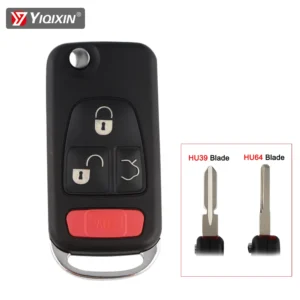 Coque clé Benz pliable 4 boutons compatible modèles MB