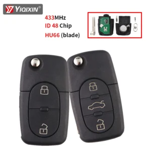 Clé Audi à distance 433Mhz ID48 pour A3 A4 A6 A8 TT 1994-2004
